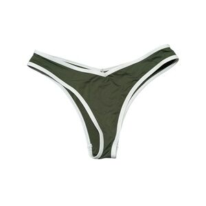 WeWoreWhat Bikini Bottoms in Green & White Small